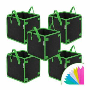 Pilihan Tas Tumbuh Terbaik: VIVOSUN 5-Pack 3 Galon Square Grow Bags