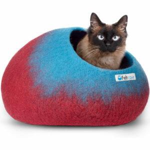 Melhores opções de camas para gatos: Cama caverna de feltro de lã para gatos (média)