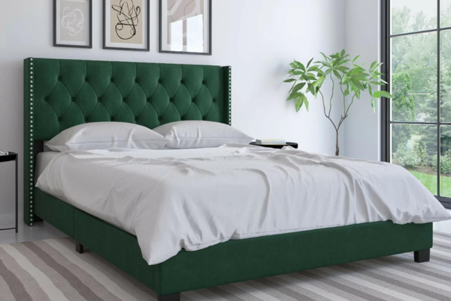 Ponuky Možnosť Roundup 216: Všívaná čalúnená štandardná posteľ Etta Avenue Tianna