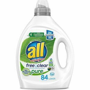 Cea mai bună opțiune de detergent de rufe hipoalergenică: tot detergent lichid de rufe, Clear Clear Free