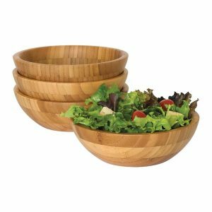 Pilihan Mangkuk Salad Kayu Terbaik: Mangkuk Salad Kayu Bambu Internasional Lipper