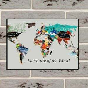 Вариант подарков для любителей книг: карта мировой литературы