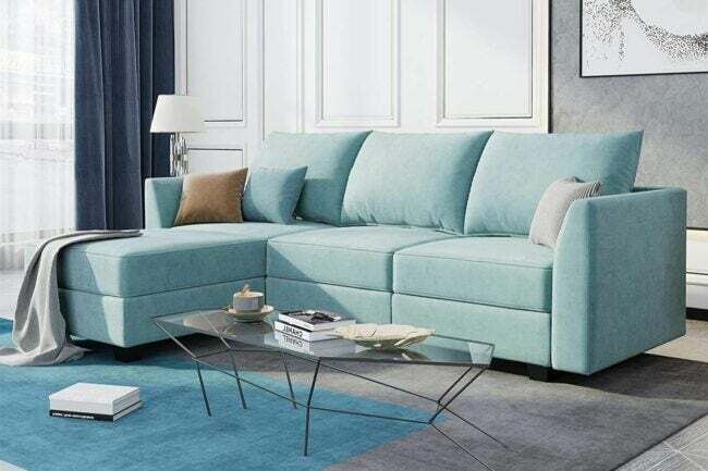 Los mejores sofás con menos de 1000 opciones: sofá seccional reversible HONBAY