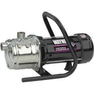 A melhor opção de bomba de sprinkler: WAYNE PLS100 1 HP portátil em aço inoxidável