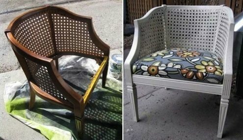 DIY mēbeļu atjauninājumi - krēslu pārvērtības ar krāsu