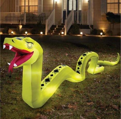 Geriausias didelis Helovino dekoravimo variantas 20 Ft. Gyvatės pripučiama dekoracija