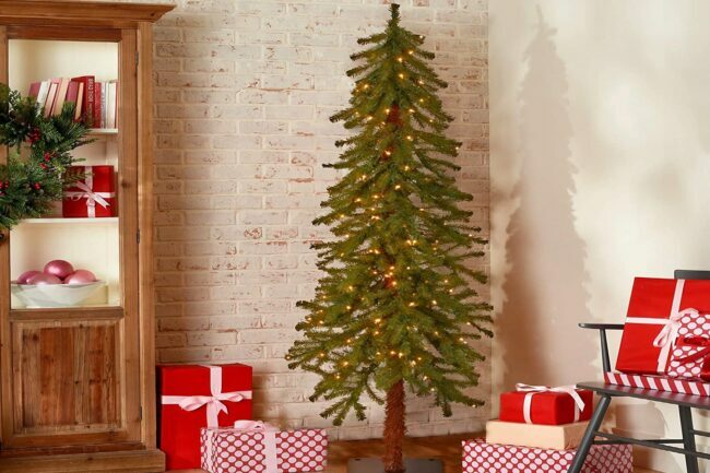 Melhor opção de árvores de Natal artificiais_ National Tree Company Artificial Hickory Cedar Slim