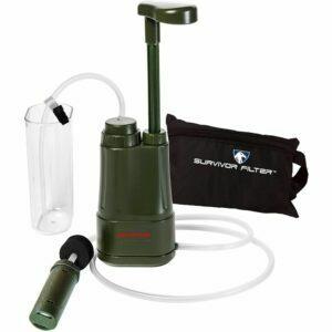 Geriausias nešiojamojo vandens filtro variantas: „Survivor Filter Pro“ - rankinio siurblio kempingo vandens filtras