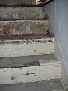 escadas, reparos, risers e degraus