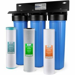 Labākais visas mājas ūdens filtra variants: iSpring WGB32BM trīspakāpju visas mājas ūdens filtrēšana
