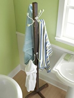 DIY Coat Rack Ötletek - Fürdőszoba szervező