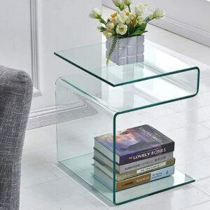 A legjobb éjjeliszekrény opció: FENGHUA S alakú üveg éjjeliszekrény asztal