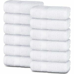 Najlepsza opcja ręczników do rąk: białe ręczniki do rąk Wealuxe z kolekcji domowej