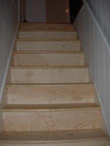 escadas, pinho, risers, degraus, escada