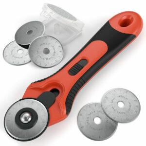 Melhores opções de cortador giratório: Cortador giratório de acolchoado de 28 mm ARTEZA e 6 lâminas de reposição