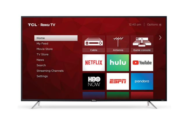 Cel podsumowania ofert 11:1 Opcja: TCL 65 Roku 4K UHD HDR Smart TV