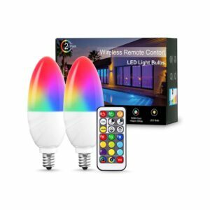 Лучший вариант лампочки, меняющей цвет: JandCase E12 Candelabra Color Changing LED Light Bulb