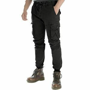 Beste Cargohosen-Optionen: Herren Tapered Cargo Pants Slim Fit Chino Joggers Arbeitshose mit Taschen