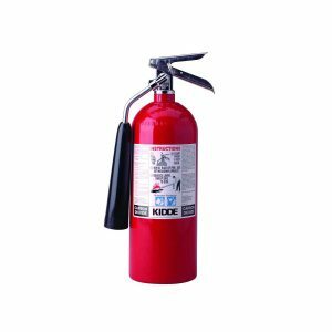 Melhores opções de extintores de incêndio: Kidde 466180 Pro 5, dióxido de carbono, cofre eletrônico para alimentos e