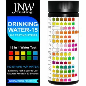 Det bästa alternativet för vattentestkit: JNW -testremsor för direkt dricksvatten 15 i 1