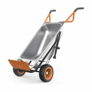 Geriausias sodo krepšelio variantas: „WORX Aerocart 8-in-1 Wheelbar Yard Cart Dolly“