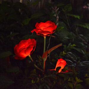 Geriausias vejos papuošalo variantas: „Abkshine Rose“ gėlių lauko saulės šviesos žibintai