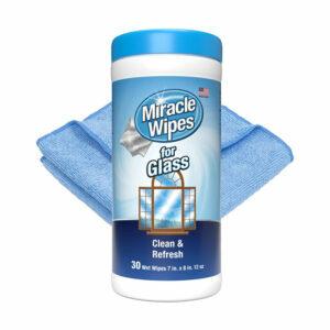 La mejor opción de limpiador de vidrio: MiracleWipes para vidrio, limpieza sin rayas