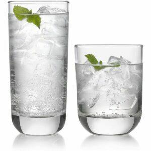 Die beste Trinkgläser-Option: Libbey Polaris 16-teiliges Trinkglas- und Rocks-Glas-Set
