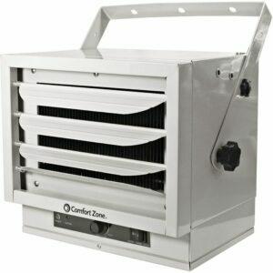 De beste optie voor garageverwarming: Comfort Zone CZ220 5.000 W, ventilator-geforceerde plafondverwarming