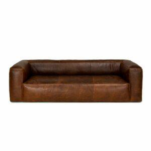 Paras nahkasohva: Artikkelisikarin raakanahkainen ruskea sohva