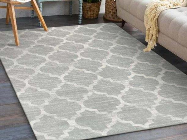 Най-добрият килим за под масата за хранене Вариант Lahome Moroccan Grey Area Rug