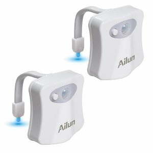 Najlepšie možnosti nočného osvetlenia: Nočné osvetlenie toalety 2 -Pack od Ailun Motion aktivované LED svetlo