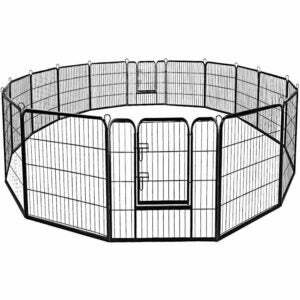 A melhor opção de cercas para cães: cercadinho de cachorro Giantex de 48 polegadas com porta