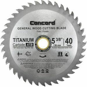 A melhor lâmina de serra para cortar opções de piso laminado: Lâminas Concord WCB0538T040HP 5-3 / 8 polegadas 40 dentes TCT