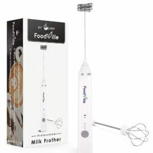Las mejores opciones de espumador de leche portátil: leche recargable FoodVille MF05