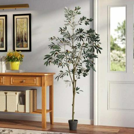 Лучший вариант искусственных оливковых деревьев Alcott Hill Искусственное оливковое дерево