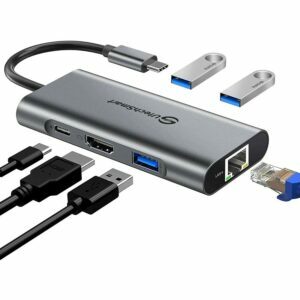 De beste USB-huboptie: UtechSmart 6-in-1 USB C-naar-HDMI-adapter met Ethernet