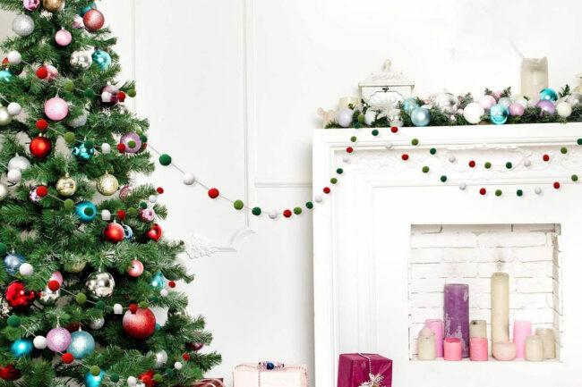 Лучший вариант рождественской гирлянды: гирлянда из фетровых шаров Боао