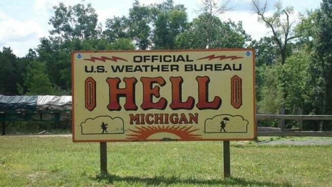bilbord u Hellu, Michigan