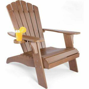 La meilleure option d'offres de meubles Prime Day: Chaise Adirondack OT QOMOTOP avec porte-gobelet