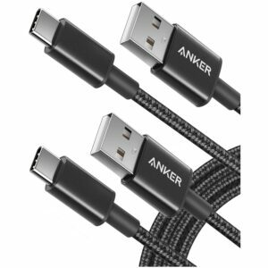 Den bedste ladekabelmulighed: USB C-kabel, Anker [2-pakning, 6 fod]