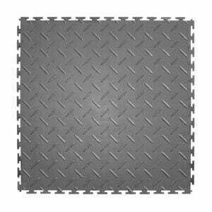 A melhor opção de ladrilhos de garagem: piso de garagem Perfection Floor Tile Diamond Plate