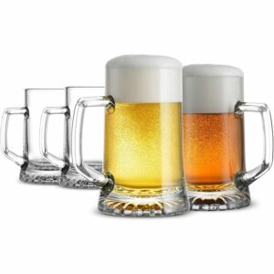 Cele mai bune opțiuni pentru ochelari de bere: Bormioli Rocco, 4 pachete de bere solide, mari și grele