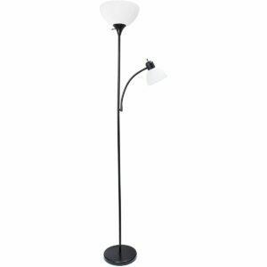 אפשרות ריהוט השחור השחור: מנורת רצפה בעיצובים פשוטים עם מנורת קריאה