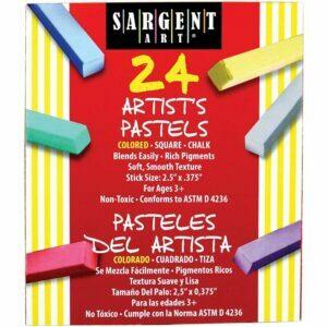 De bästa alternativen för mjuka pasteller: Sargent Art 22-4124 färgade fyrkantiga krita pasteller