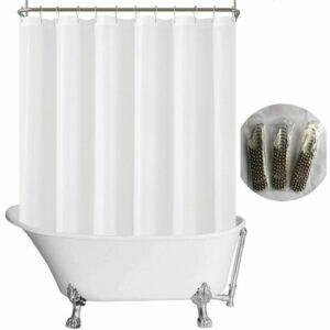 Den bedste mulighed for brusebad: N&Y HOME Fabric Clawfoot Bath Shower Curtain