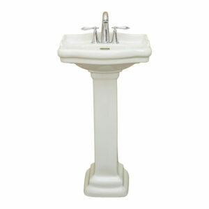 A legjobb talapzatú mosogató opció: Finom szerelvények Roosevelt Vitreous China Pedestal Sink