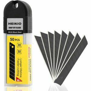 A melhor opção de facas utilitárias: HEIKIO 18mm Snap-off Blades 50-Pack