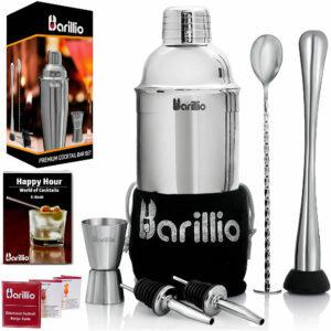 Det bästa alternativet för cocktailshaker: BARILLIO Elite Cocktail Shaker Set Bartender Kit