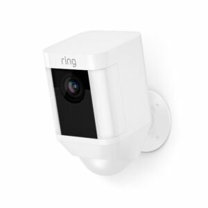 საუკეთესო უკაბელო სახლის უსაფრთხოების სისტემის ვარიანტი: Ring Spotlight Cam Battery HD უსაფრთხოების კამერა